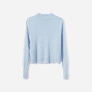Women's Everlane 100% Cashmere Mockneck Baby Blue Sweater XS